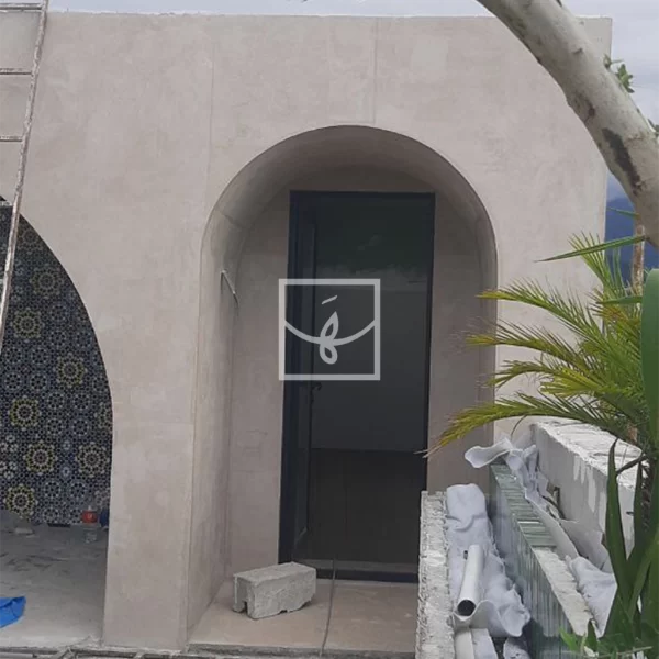 نمای میکروسمنت خانه ویلایی در کرمان